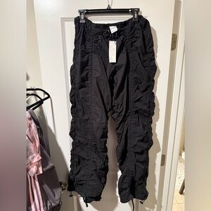 Urban Outfitters Black Ruched Trousers